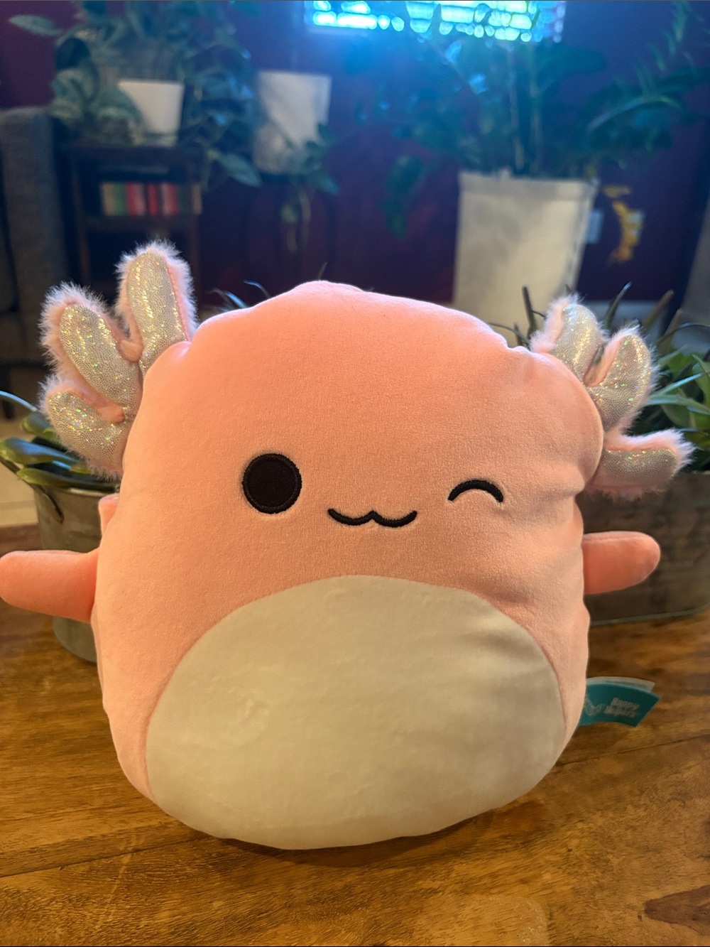 Archie the Pink Axolotl Plush heating pad Squishmallow